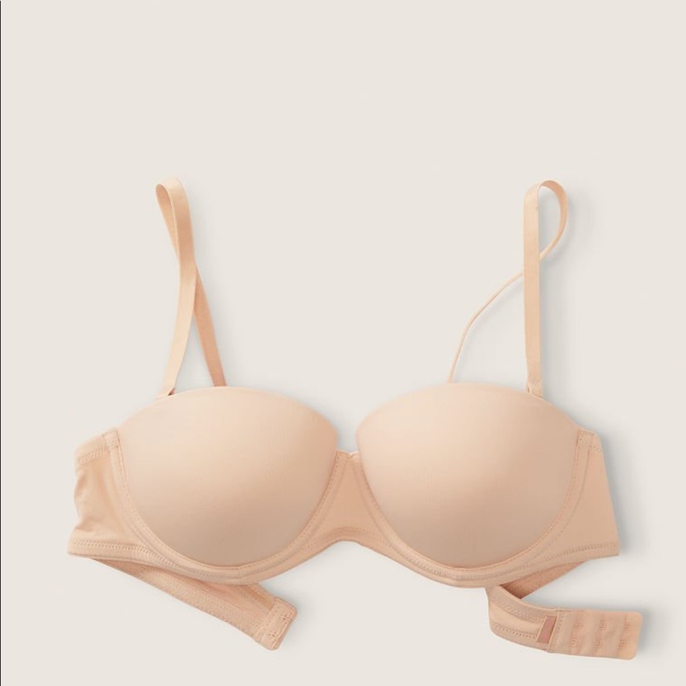 VICTORIA’S SECRET WEAR EVERYWHERE CONVERTIBLE STRAPLESS PUSH UP BRA 34B NEW! 🌺